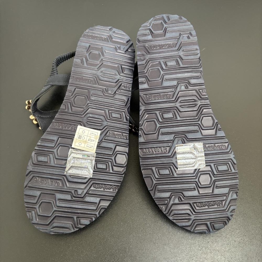 Skechers Cali Meditation Embellished Thong Sandals Happy Daisies Navy Size 7 - Picture 7 of 9